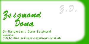 zsigmond dona business card